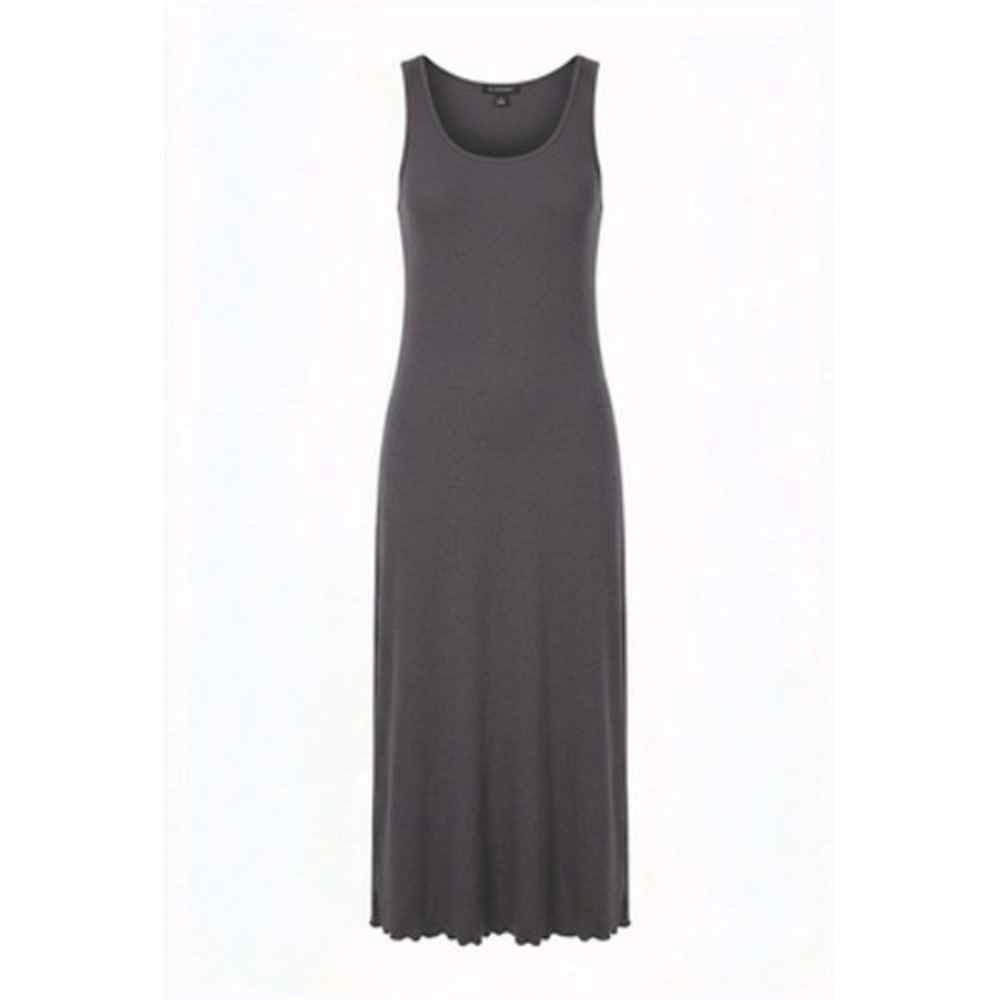 Eileen Fisher Dress Women M Gray Jersey Tank Maxi Minimalist Capsule Preppy